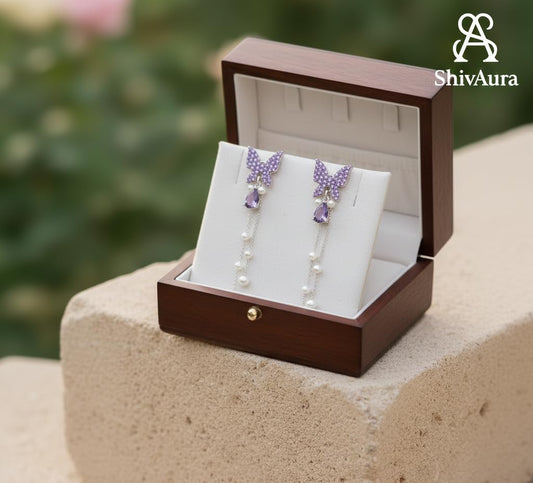 ShivAura Butterfly Pearl Drop Earrings for Women – Korean Style Statement Earrings | Anti Tarnish Premium Fashion Jewelry Online
