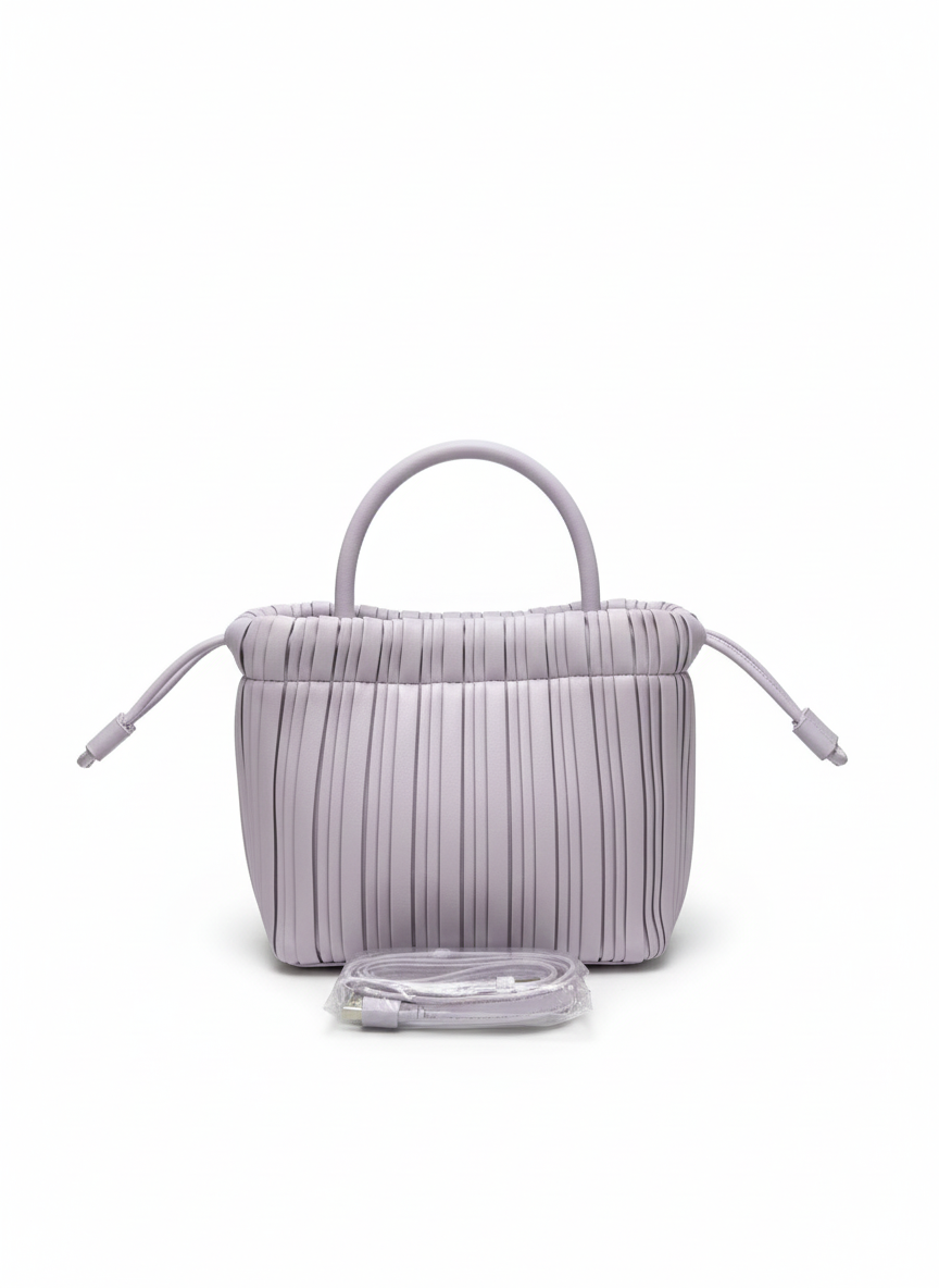 ShivAura Mini Pleated Drawstring Handbag for Women | Stylish Pastel Sling & Hand-Carry Bag for Daily Use & Parties