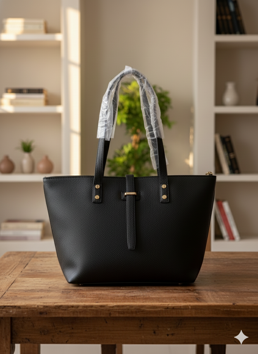 ShivAura Classic Teal Tote Handbag for Women | Spacious Office & Everyday Shoulder Bag