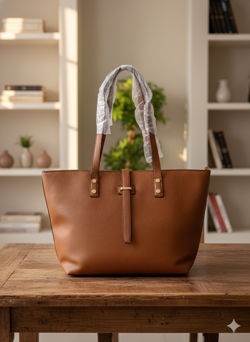 ShivAura Classic Teal Tote Handbag for Women | Spacious Office & Everyday Shoulder Bag