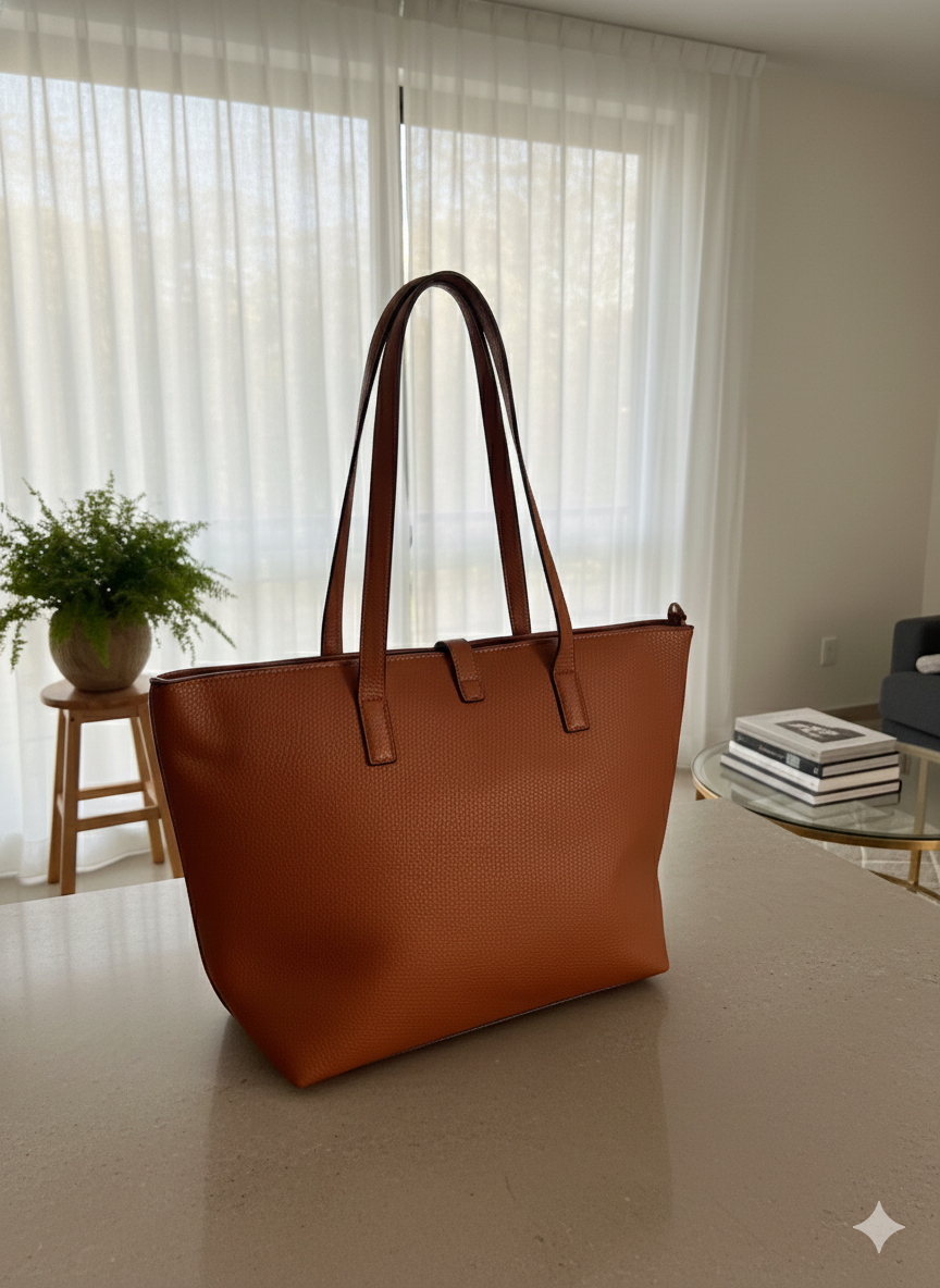 ShivAura Classic Teal Tote Handbag for Women | Spacious Office & Everyday Shoulder Bag
