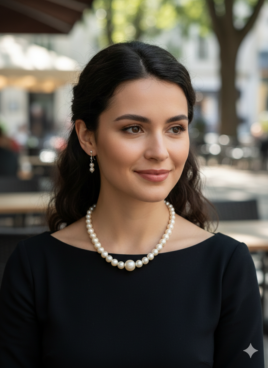 ShivAura Elegant Pearl Necklace Set with Matching Drop Earrings | Classic Timeless Jewellery